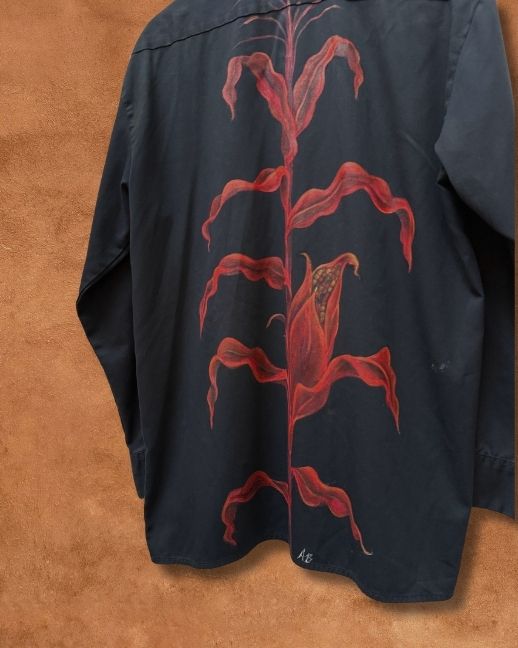 Handpainted Vintage Workwear Shirtjacket L by Alexandra Barton
