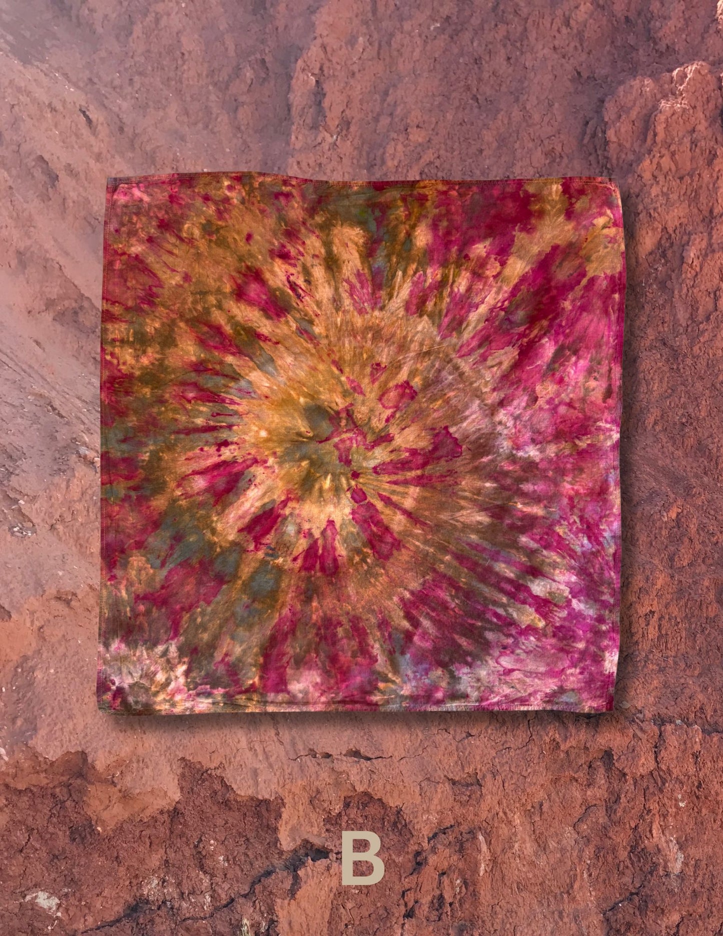 Limited Edition Hand Dyed Organic Cotton Bandana -Sugarplum