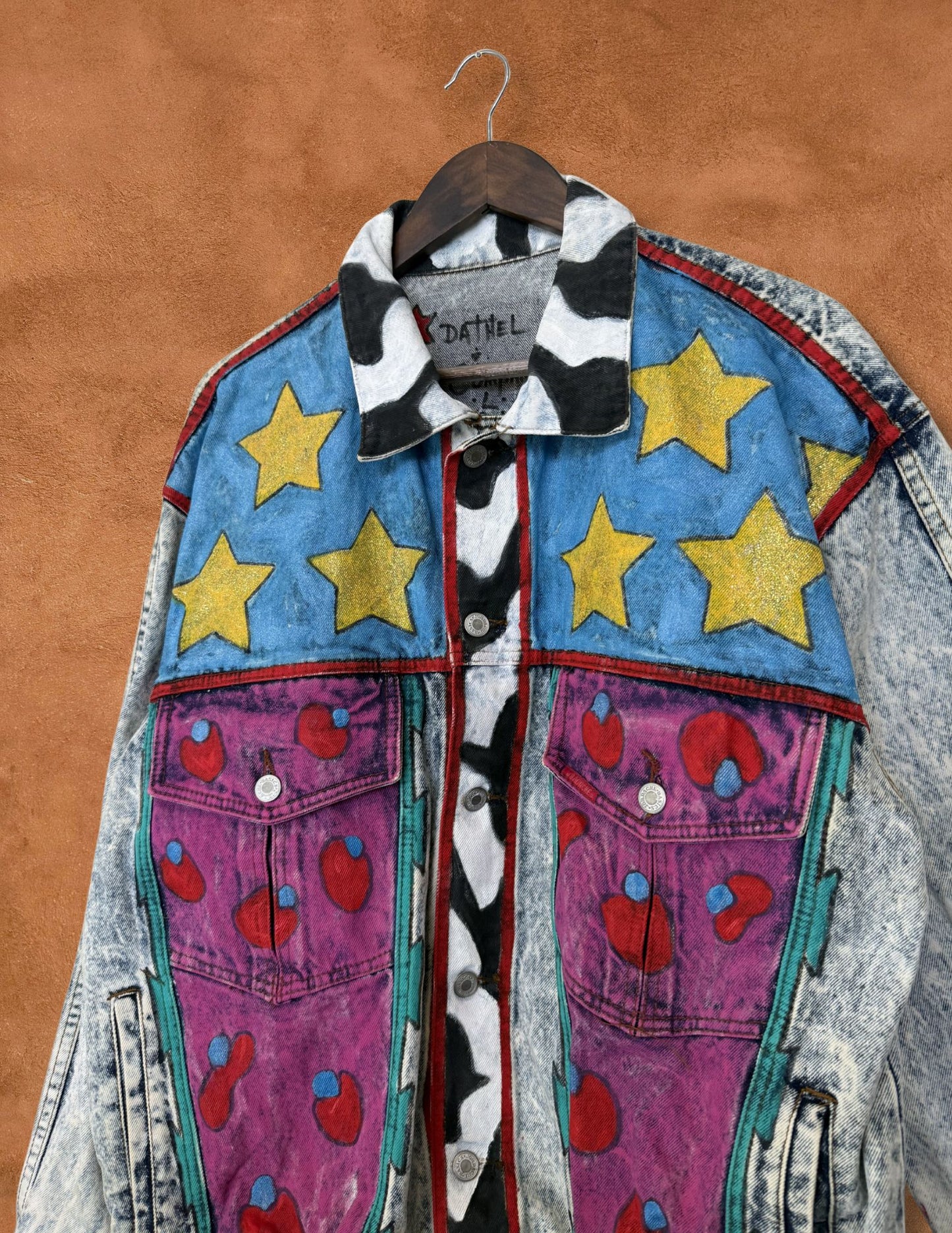 Vintage 80s Handpainted Southwest Jacket 52 x 29