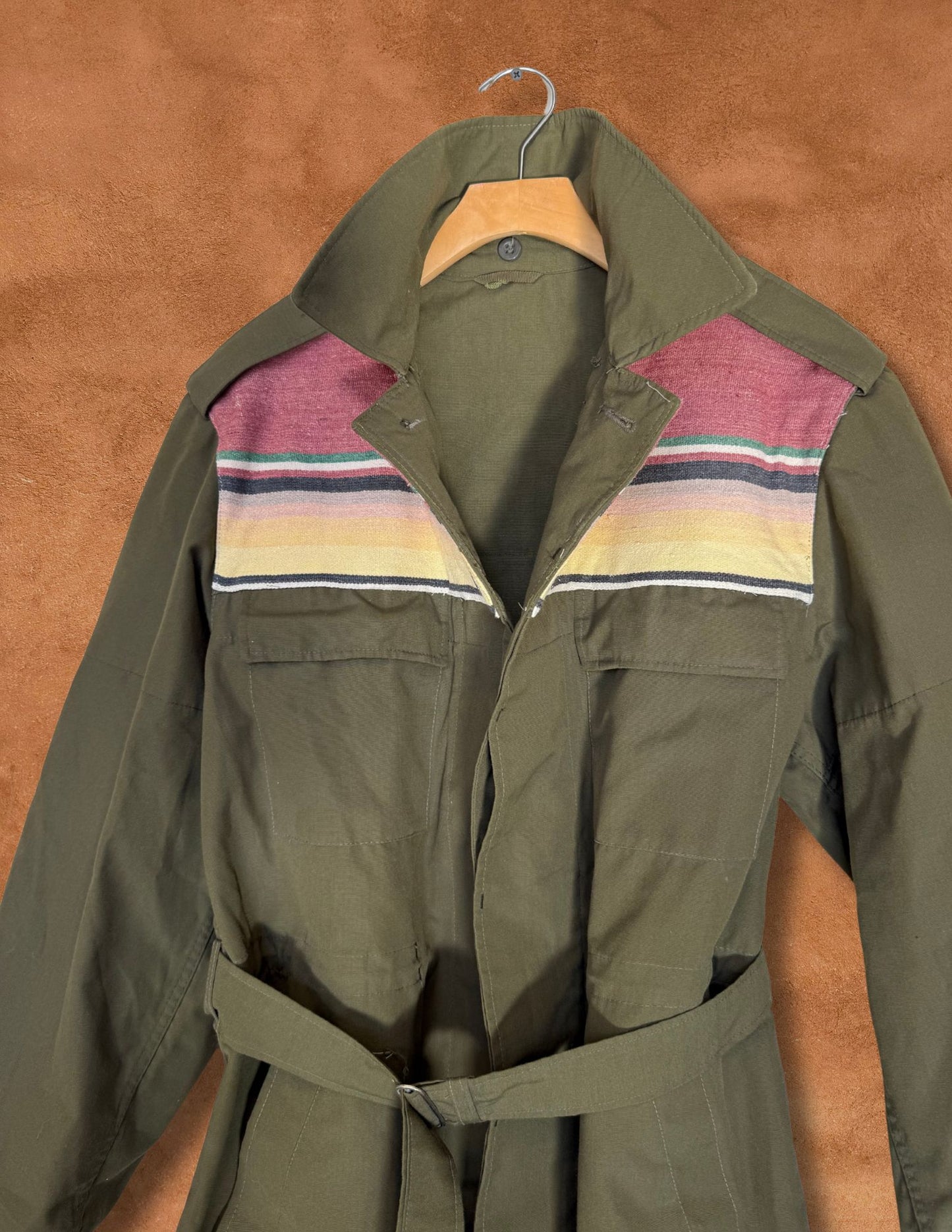 Upcycled Military Field Jacket — Midcentury Blanket Edition E