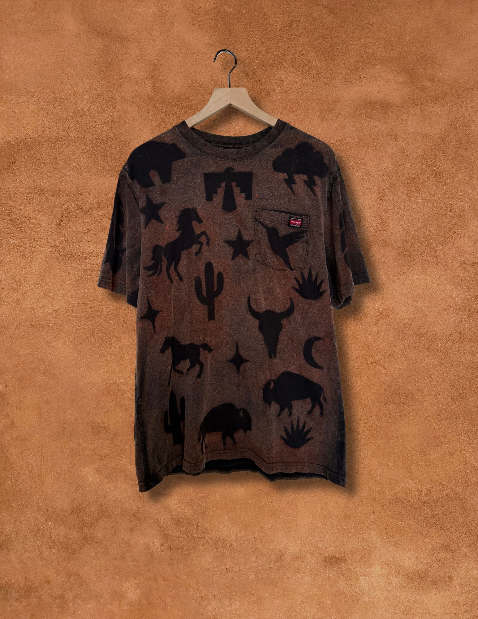 Upcycled Vintage Tee- 44 x 30- Eclectic Southwest