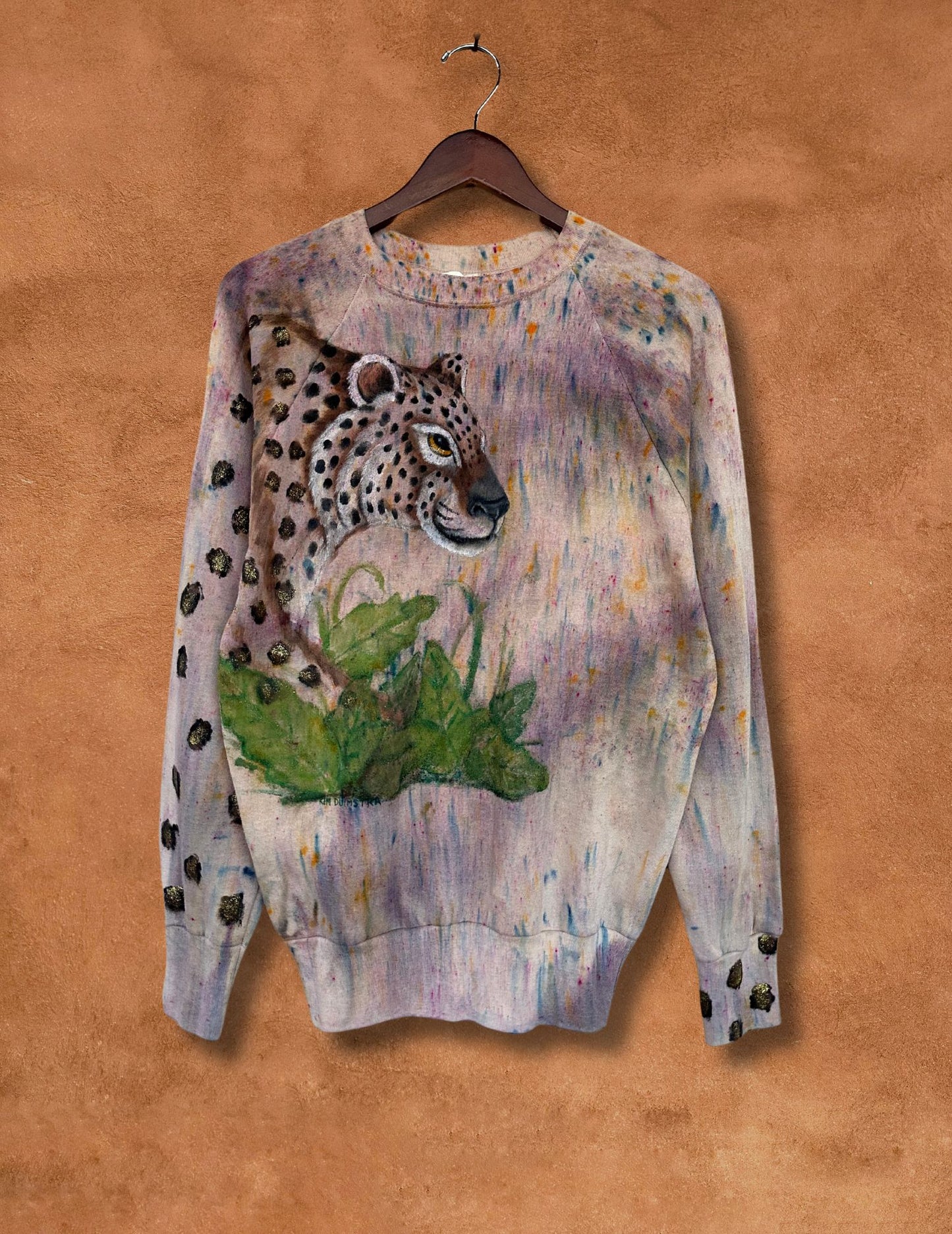 Upcycled Handpainted Vintage 80s Sweatshirt