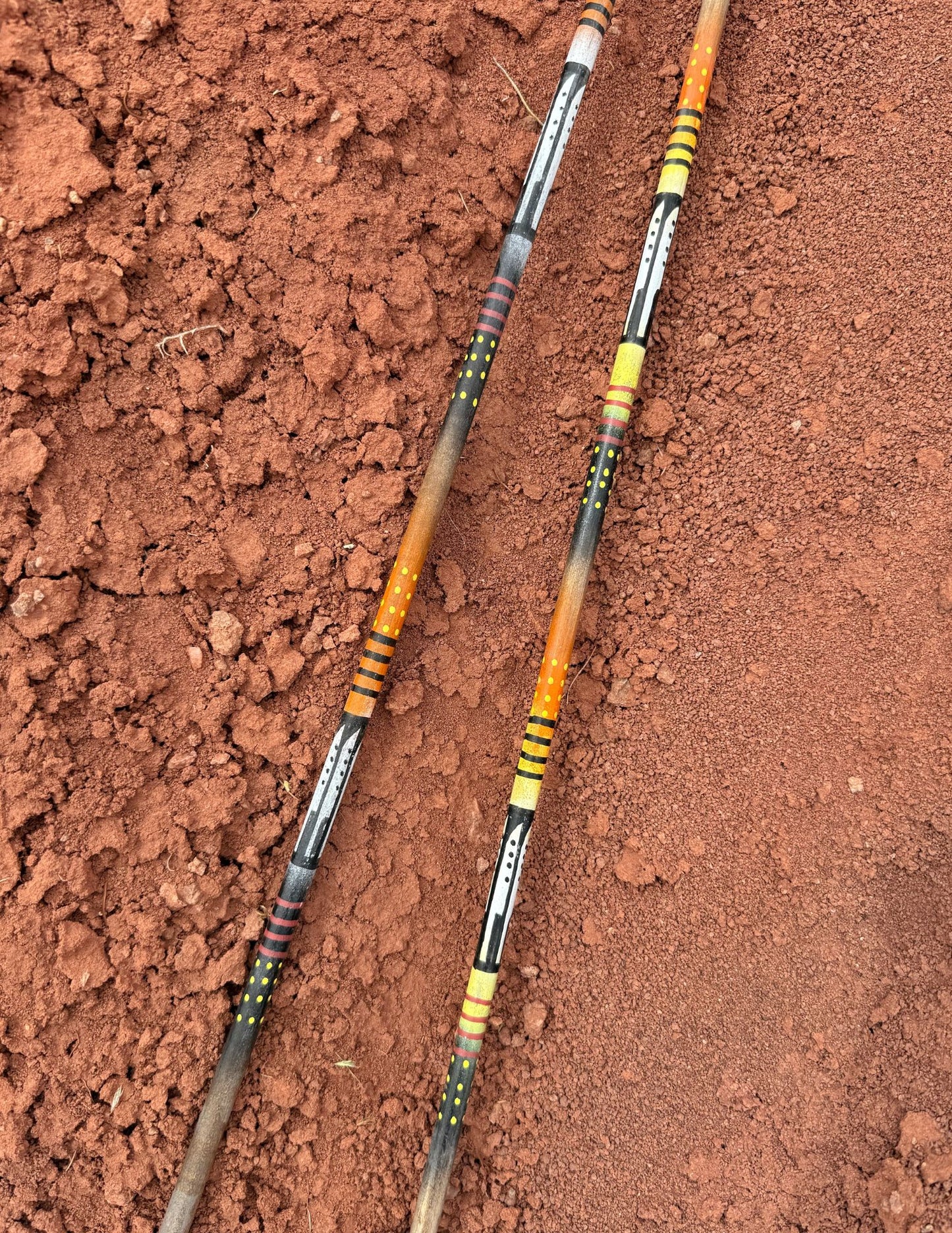 Navajo Made Handpainted Arrows- Pair