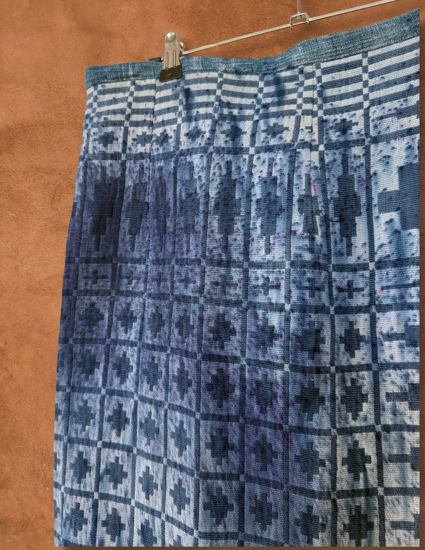 Upcycled Vintage Overshot Wrap Skirt