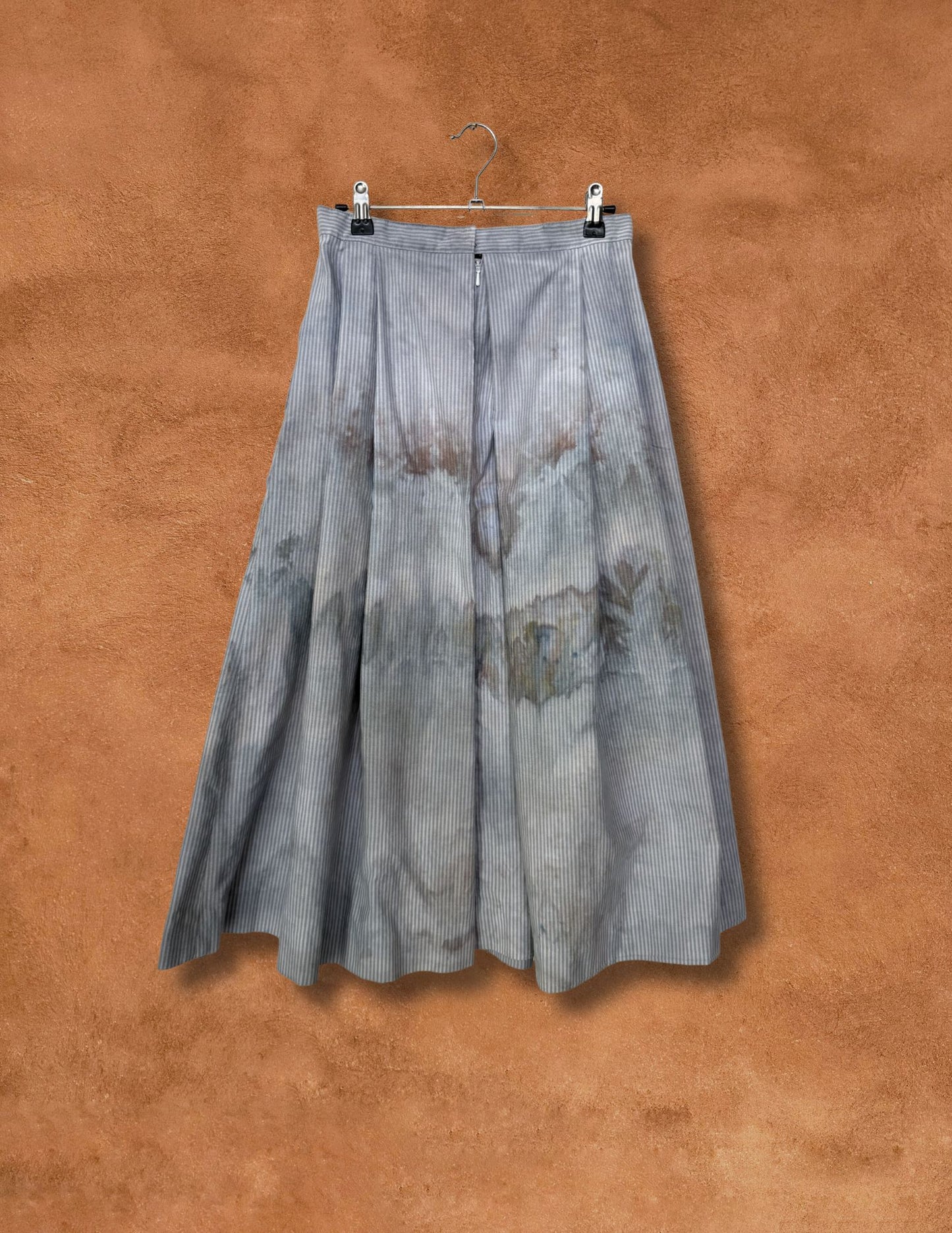 Upcycled Vintage 80s Striped Skirt 26 x 31