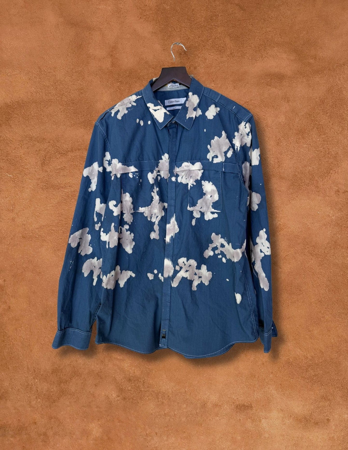 Upcycled Vintage Menswear Shirt 46 x 30 Cloud 12