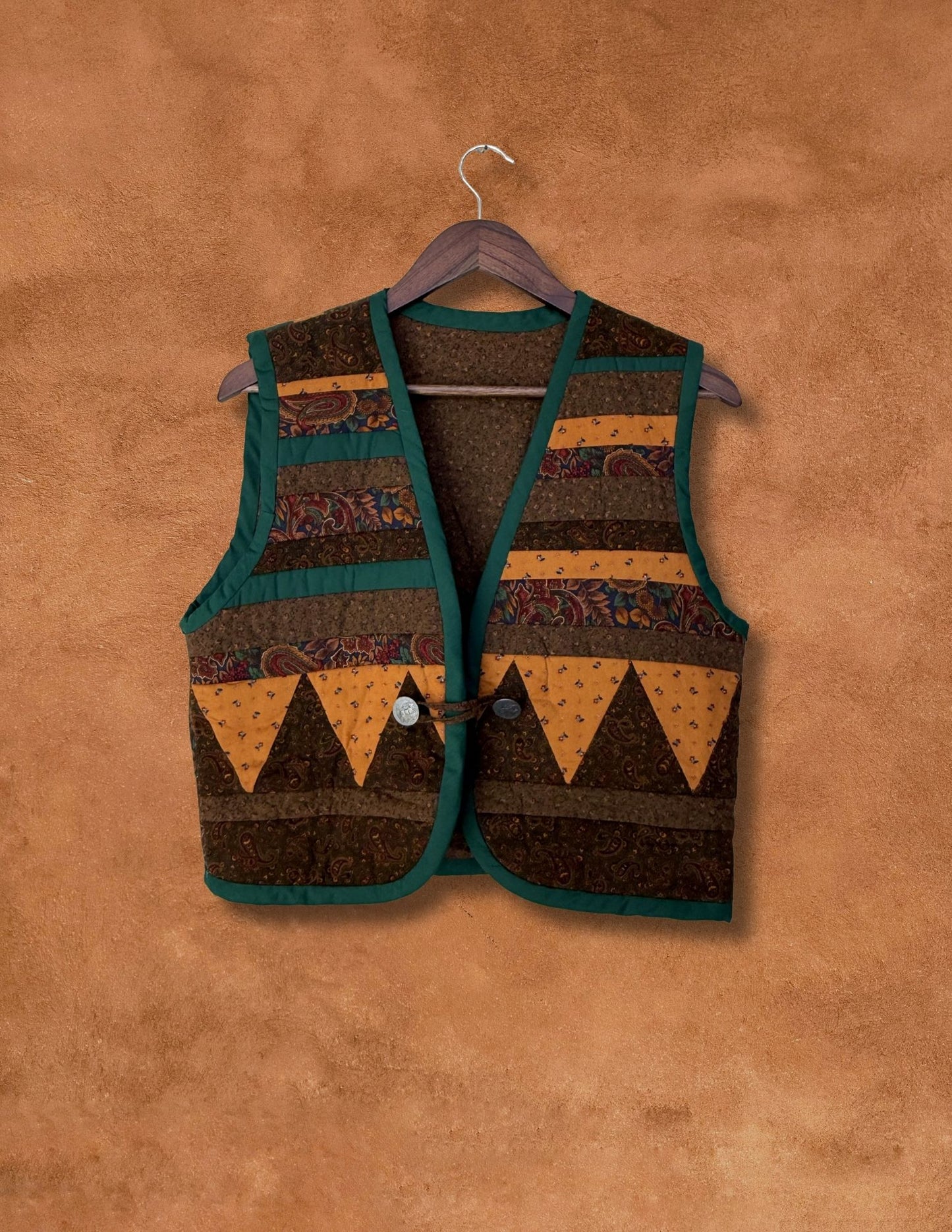Vintage 70s Quilted Vest 38 x 20