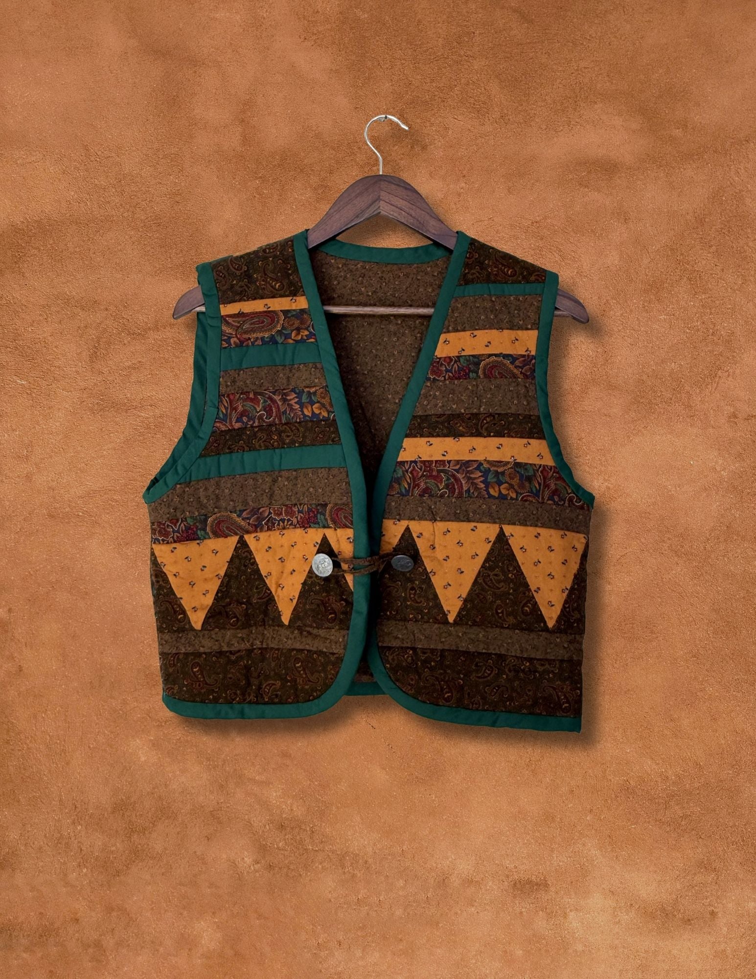 Vintage 70s Quilted Vest 38 x 20
