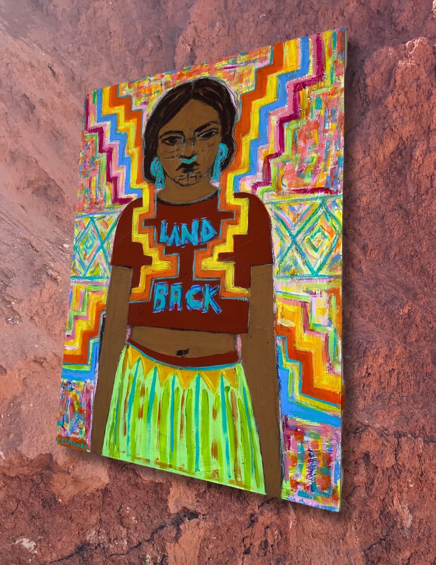 "Land Back" by artist E. Esperanza