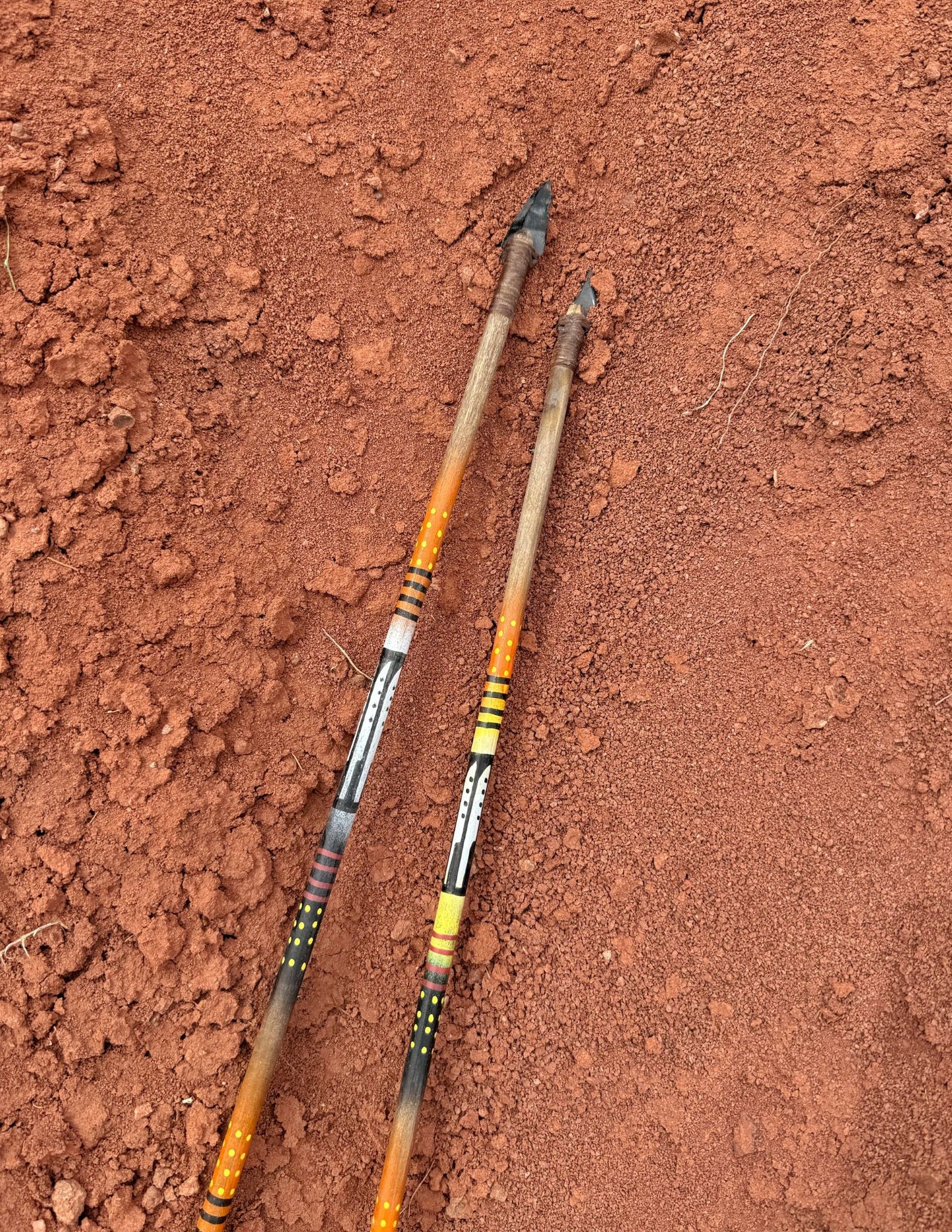 Navajo Made Handpainted Arrows- Pair