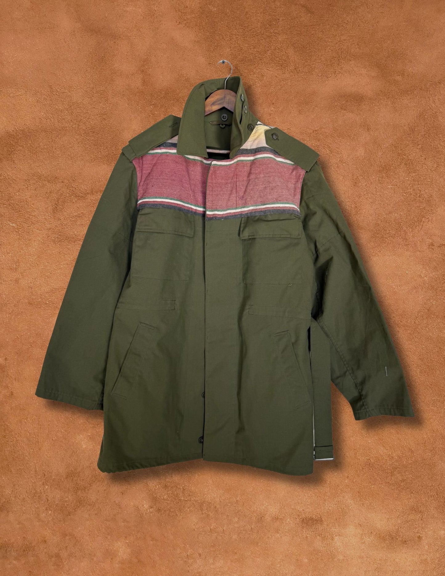 Upcycled Military Field Jacket — Midcentury Blanket Edition F