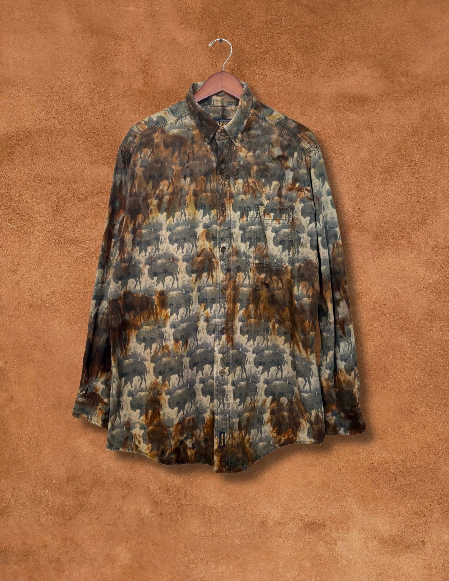 Upcycled Vintage 80s Rodeo Shirt — Buffalo Print