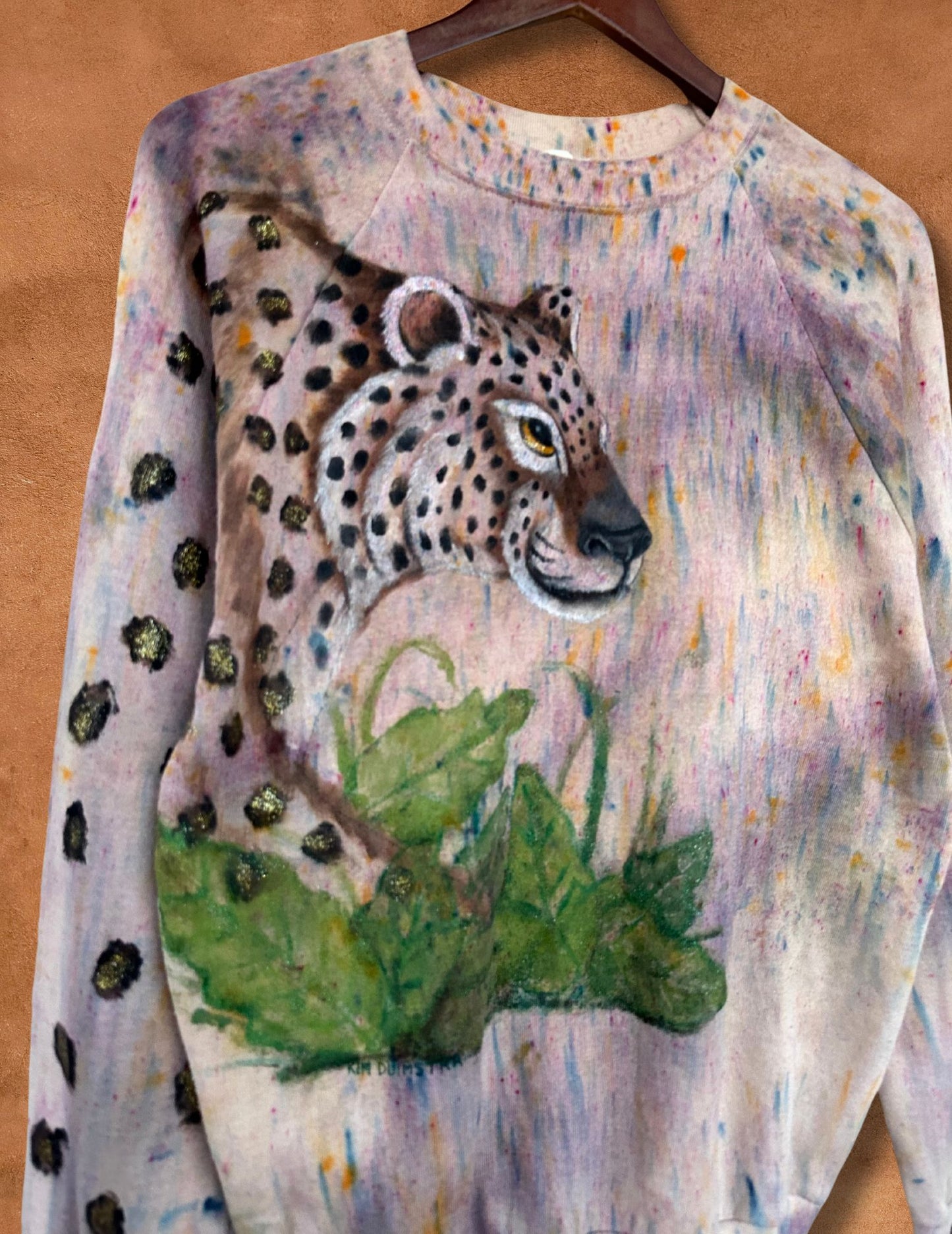 Upcycled Handpainted Vintage 80s Sweatshirt