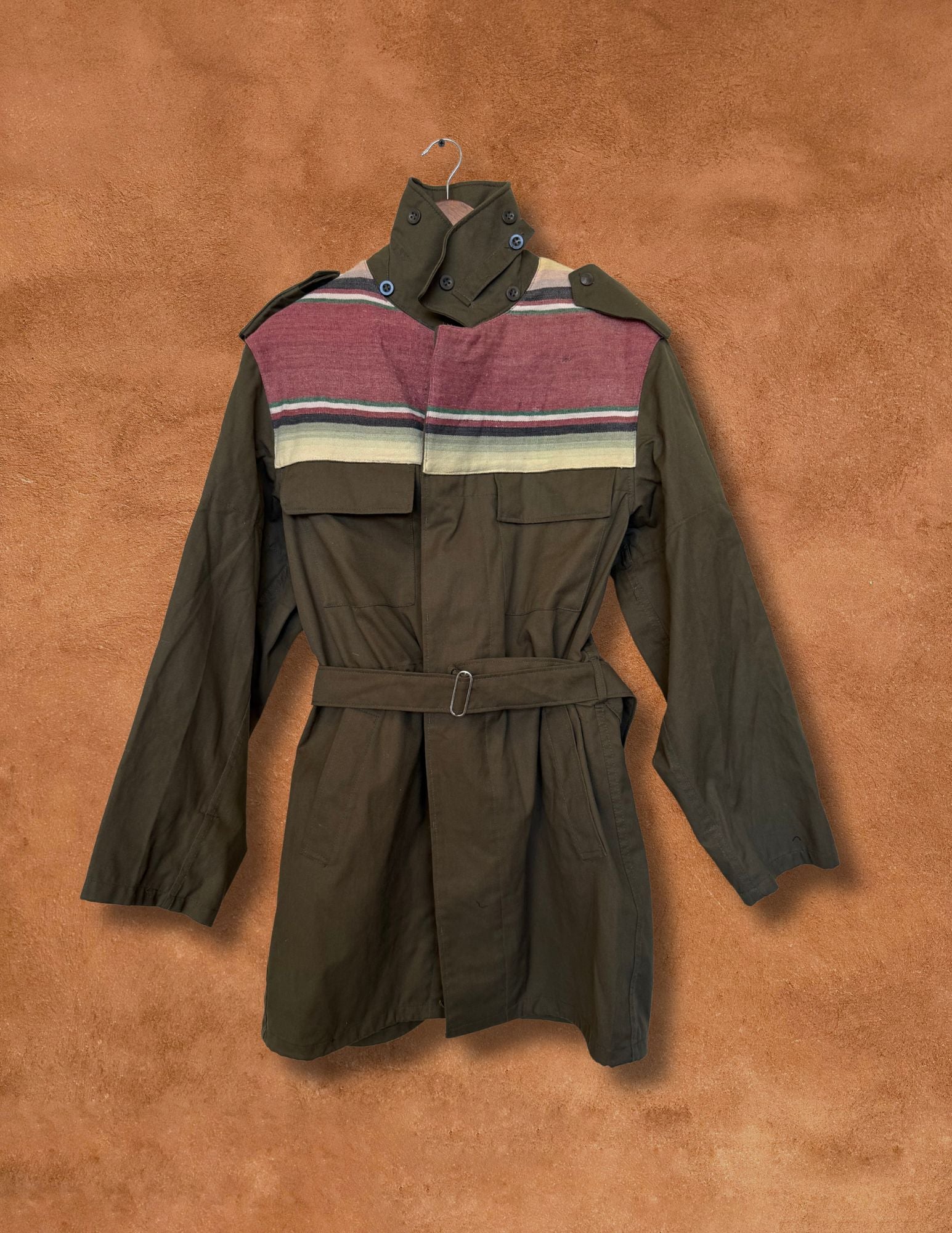 Upcycled Military Field Jacket — Midcentury Blanket Edition A