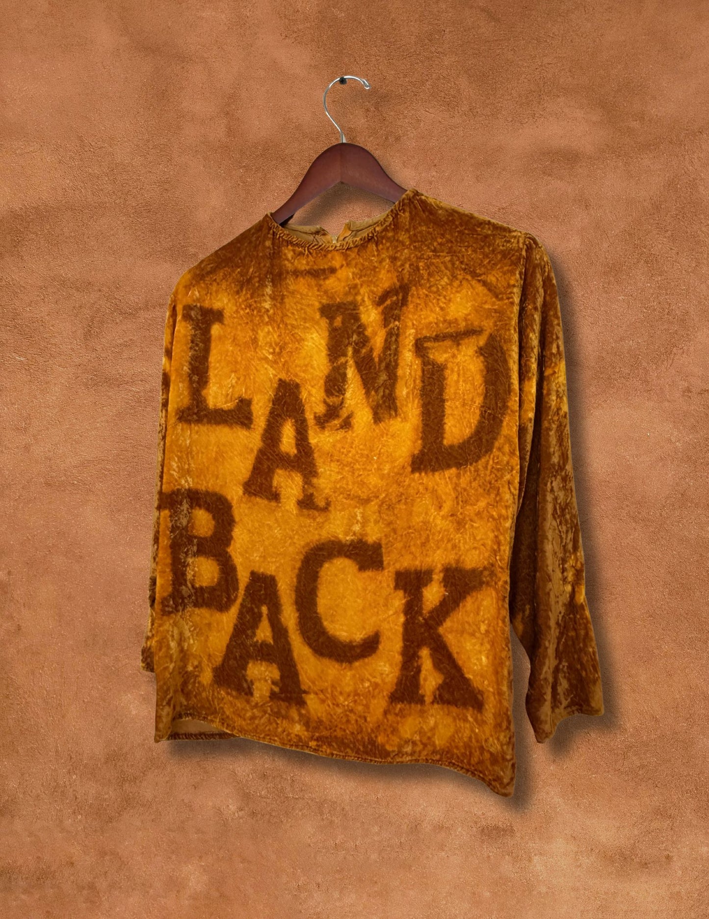 Upcycled Vintage Velvet Top - Land Back