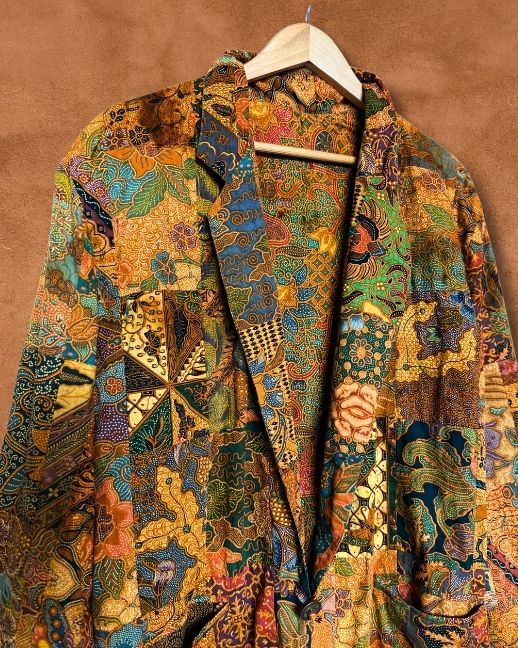 Recolorized Vintage Indonesian Batik Jacket