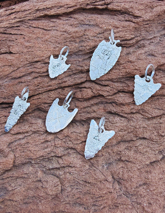 ++ Navajo Made Sterling Silver Arrowhead Pendant Collection++ by  Diné artist Gino Antonio