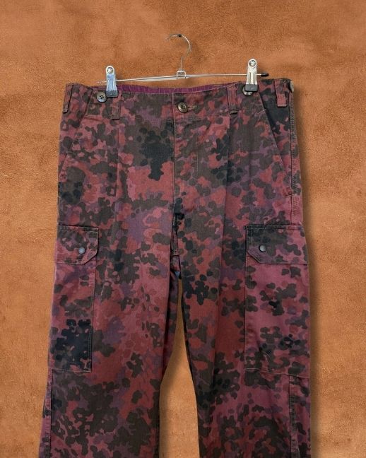 Upcycled Vintage German Pea Camo Military Pant 32 x 29