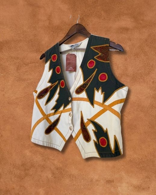 Vintage 80s Applique Vest