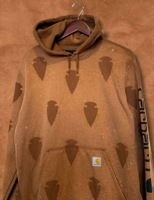 Upcycled Vintage Zip Hoodie- 50 x 31 Arrowhead
