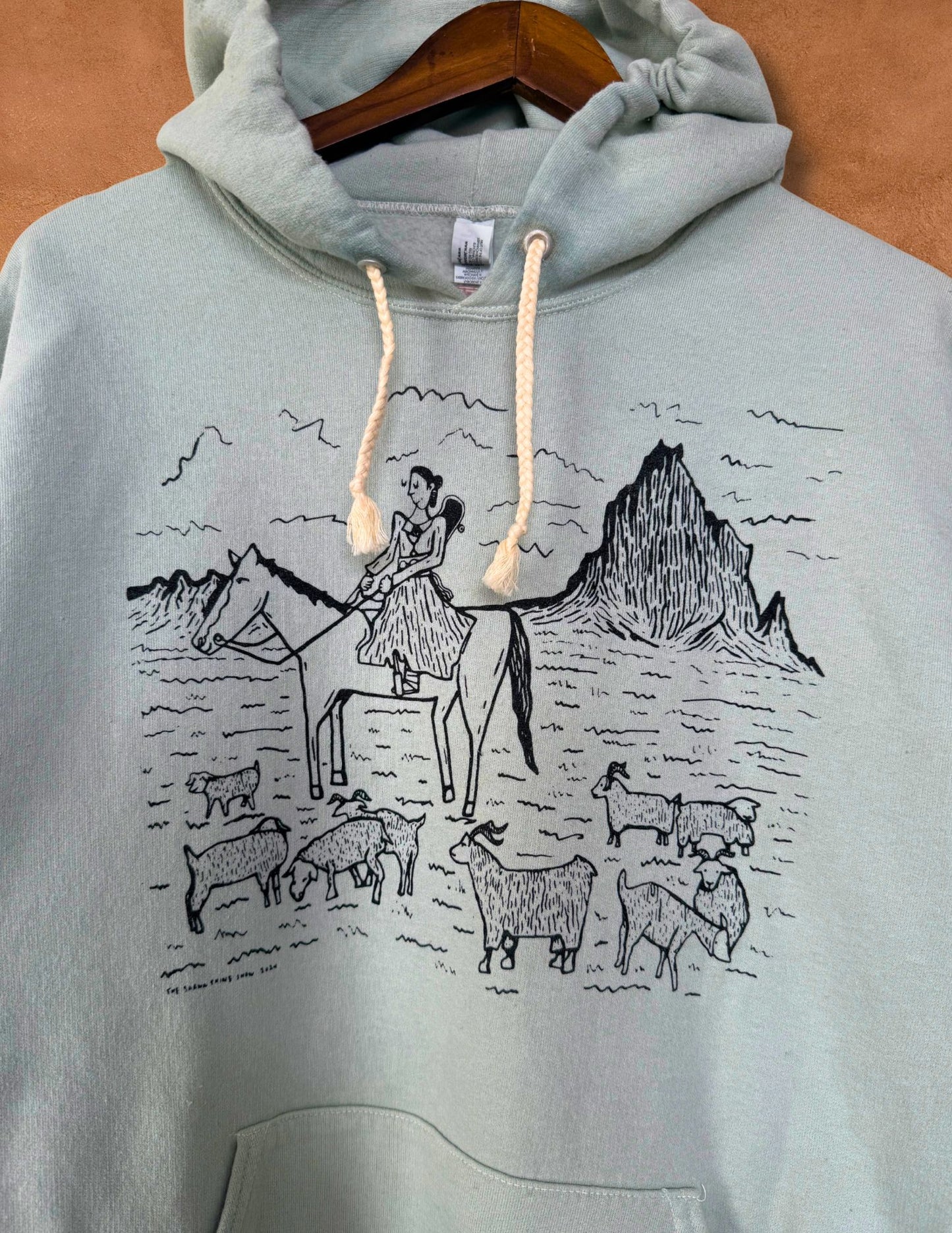 "Sheep Herders Special" Hoodie by Shawnshine Harrison- Sage Mesa