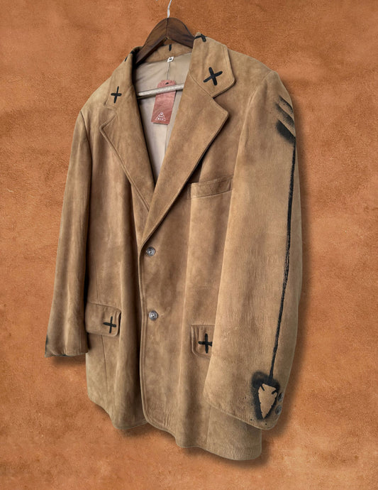 Vintage 80s Leather Blazer 42 x 31