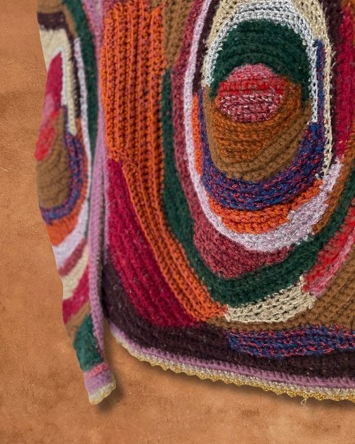 Vintage Handknit Abstract Sweater