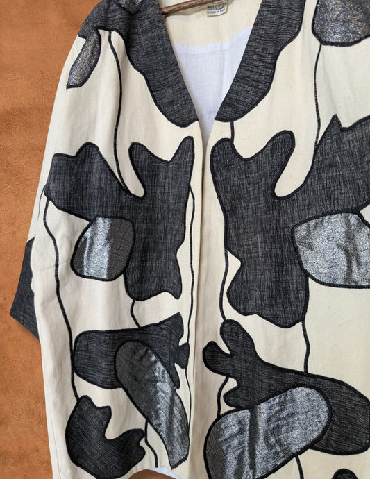 Vintage Mexican 70s Folk Art Jacket 48 x 32