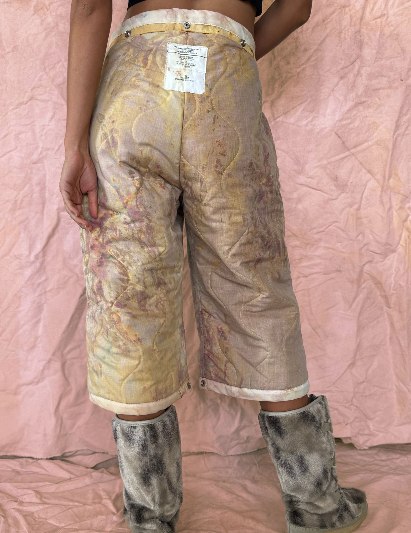 Upcycled Vintage Fireman Quilted Shorts