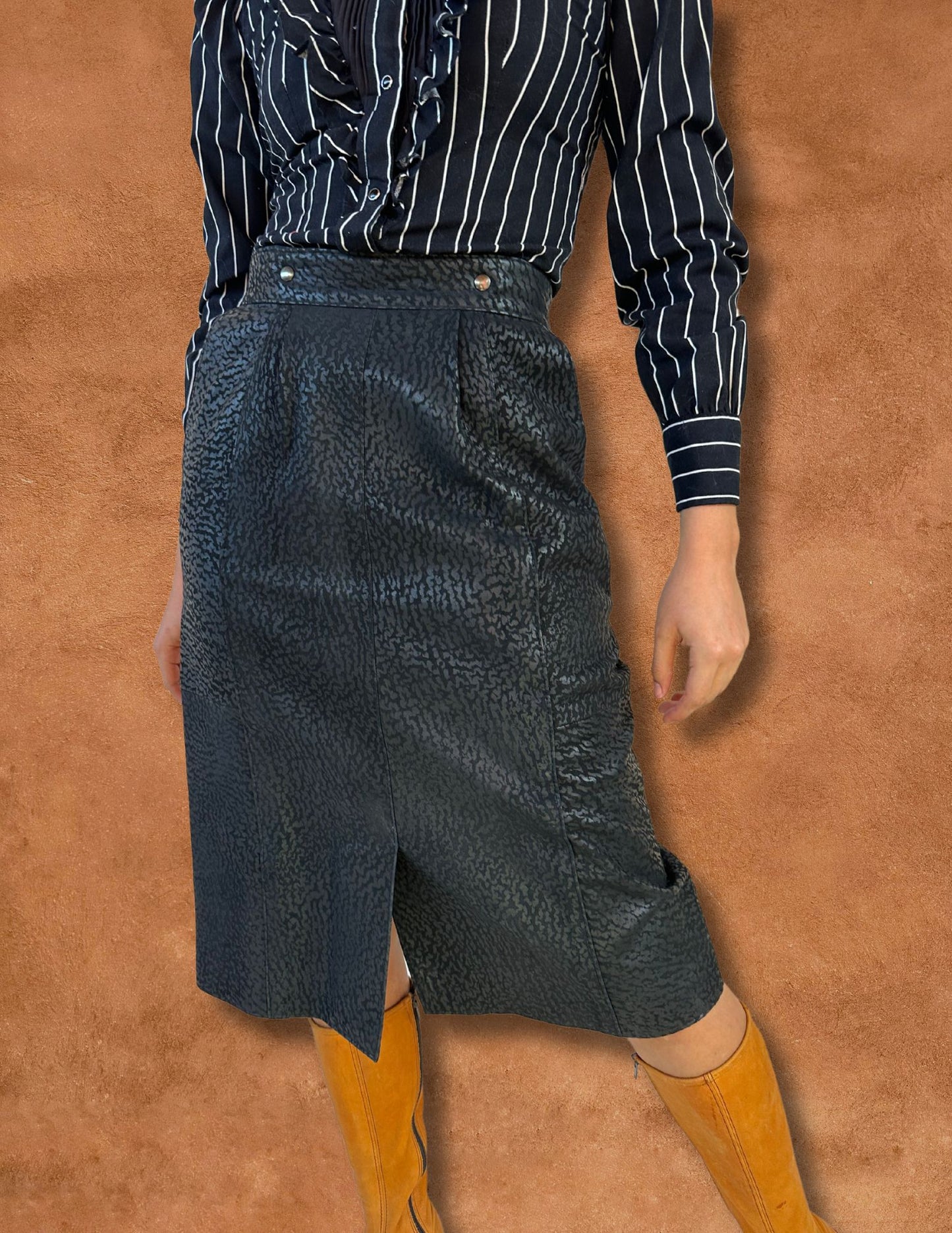 Vintage 80s Leather Skirt