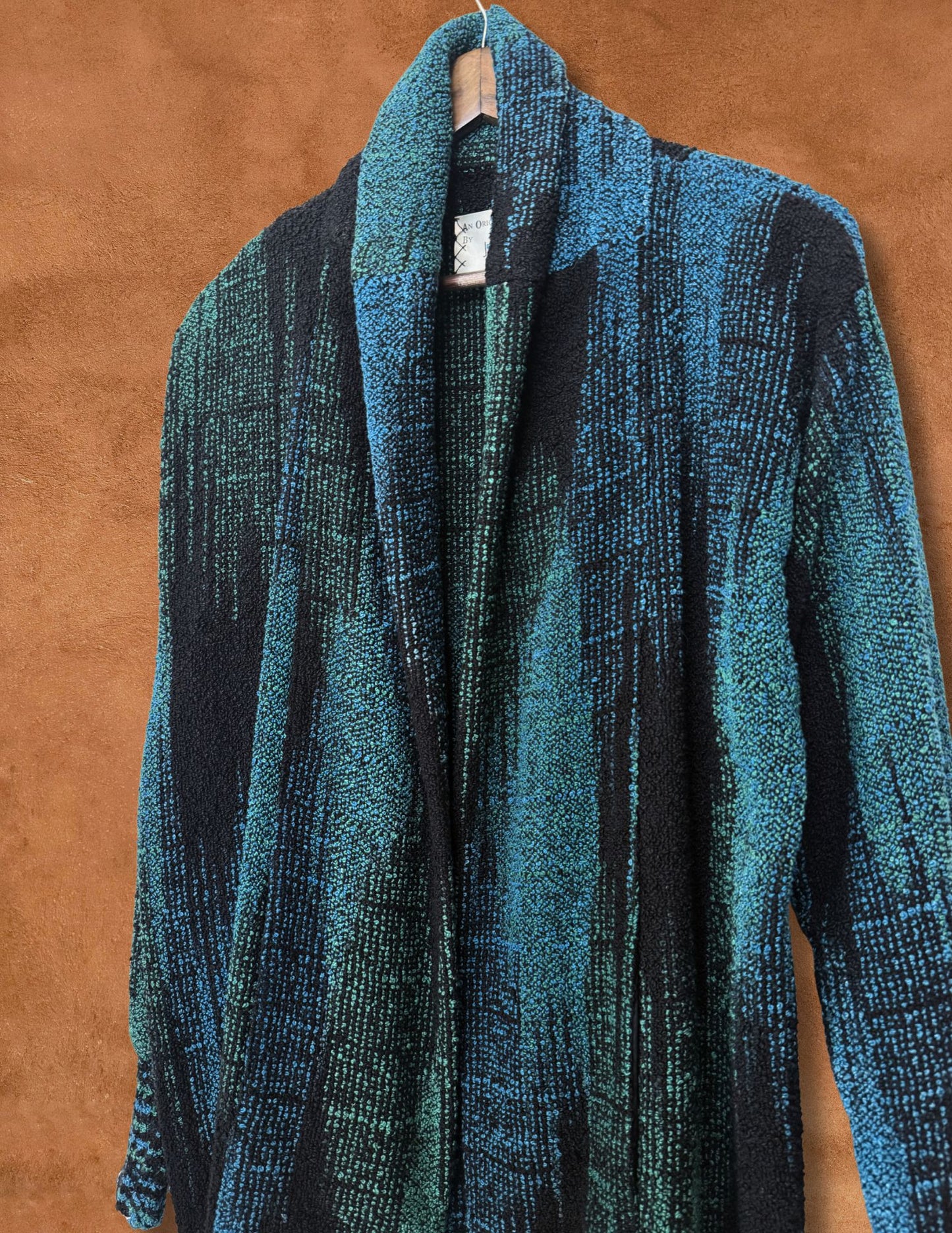 Vintage 80s Silk Handknit Cardigan 44 x 32