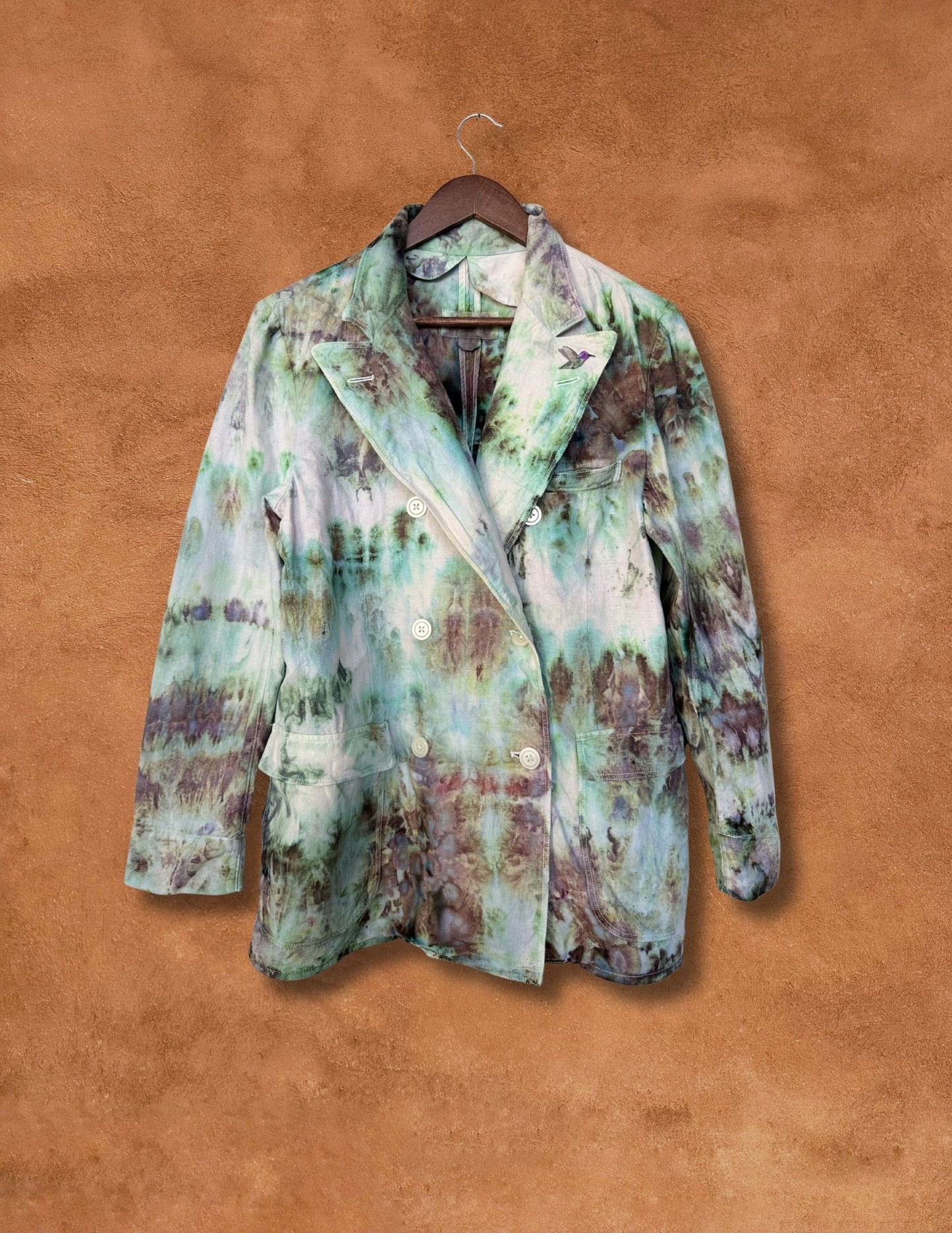 Upcycled Vintage Linen Menswear Blazer 42 x 29