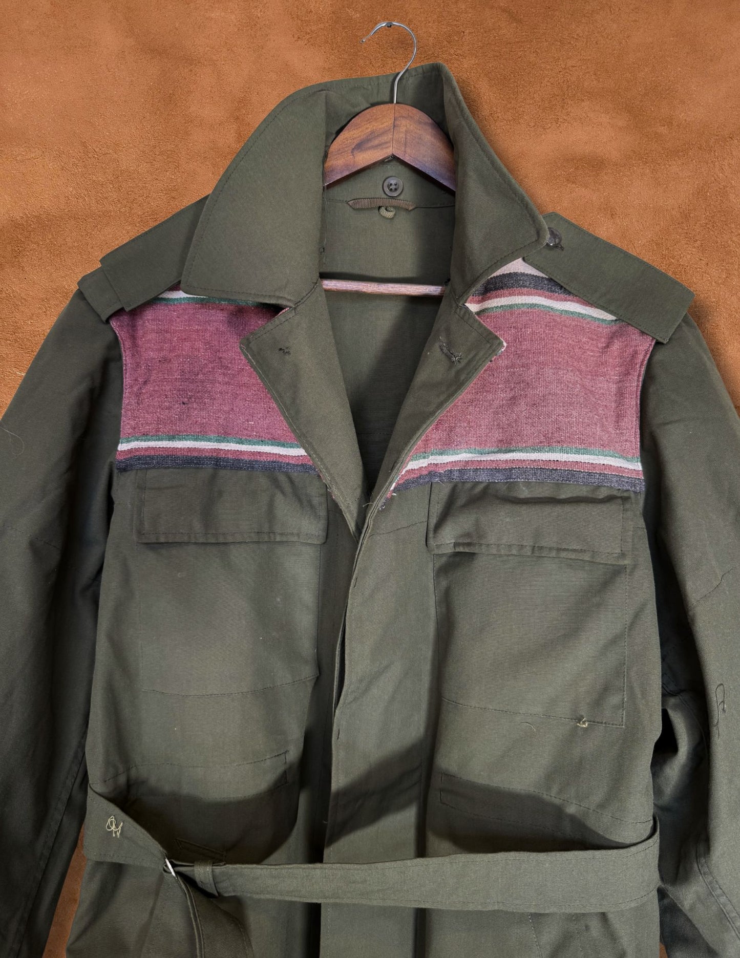 Upcycled Military Field Jacket — Midcentury Blanket Edition F