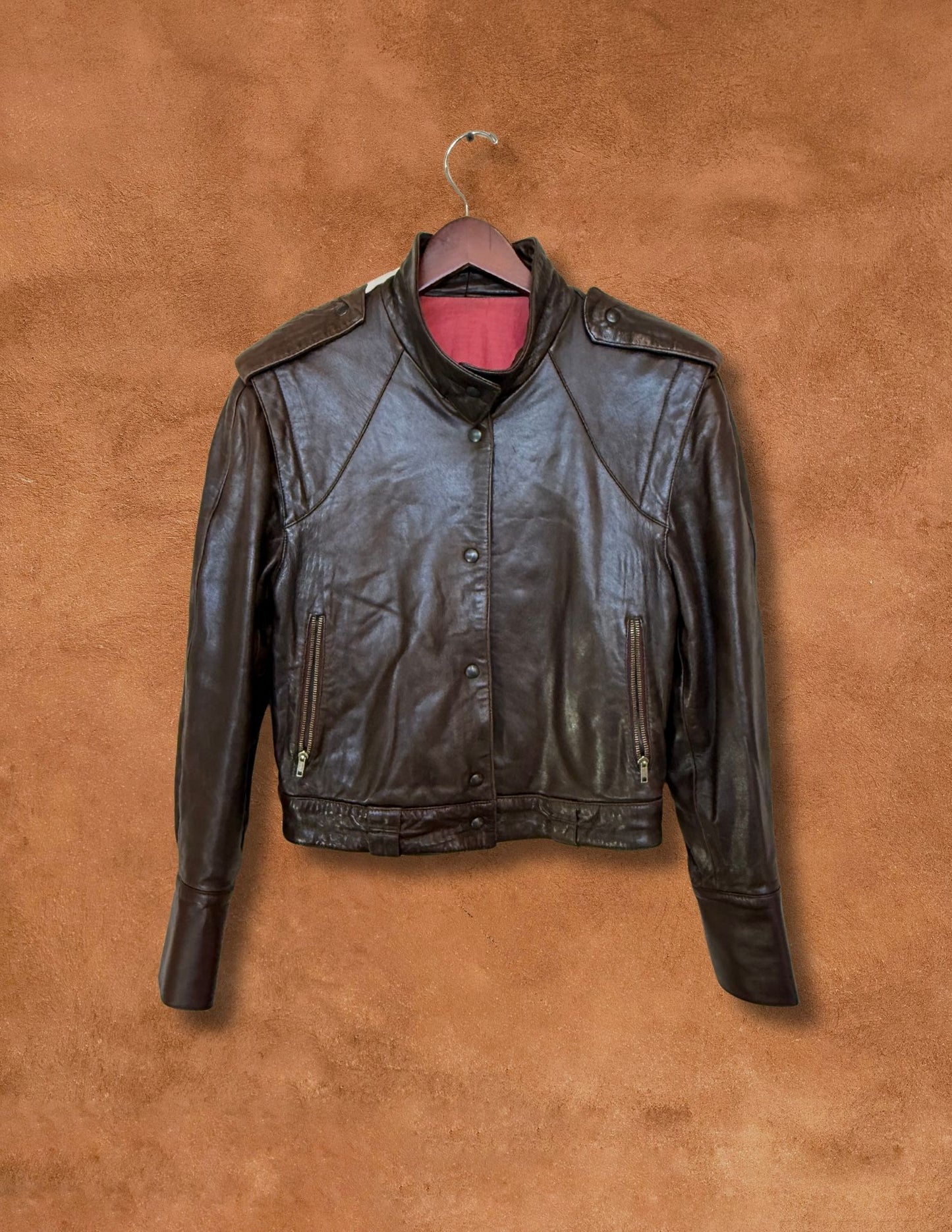 Vintage Armani 80s Leather Jacket