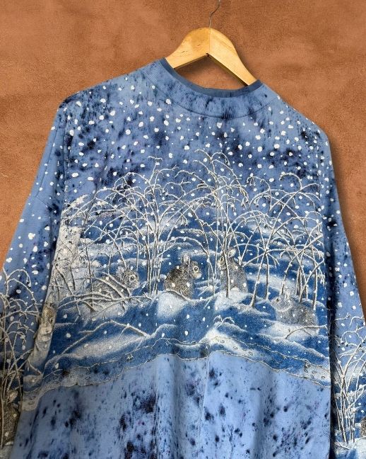 Upcycled Vintage 80s Snowbunny Sweatshirt