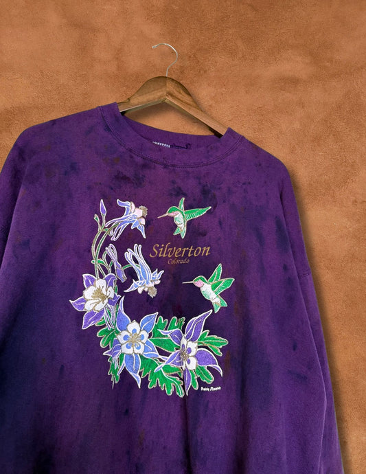 Upcycled Vintage 80s Hummingbird Sweatshirt
