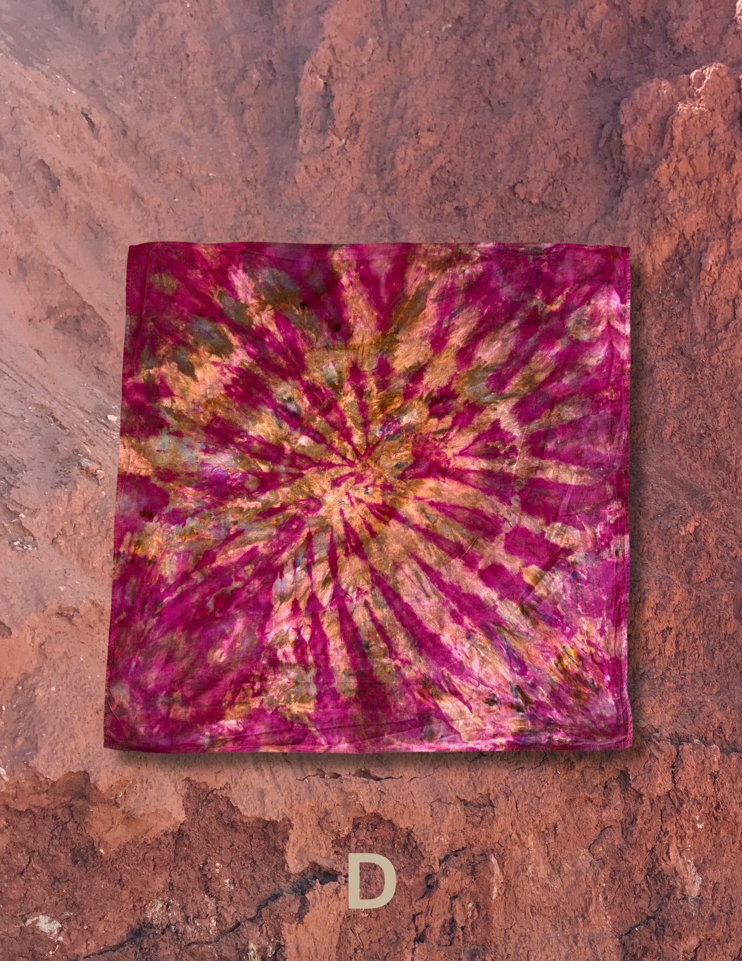 Limited Edition Hand Dyed Organic Cotton Bandana -Sugarplum