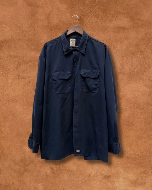 Handpainted Vintage Workwear Shirtjacket 2XLT by Alexandra Barton