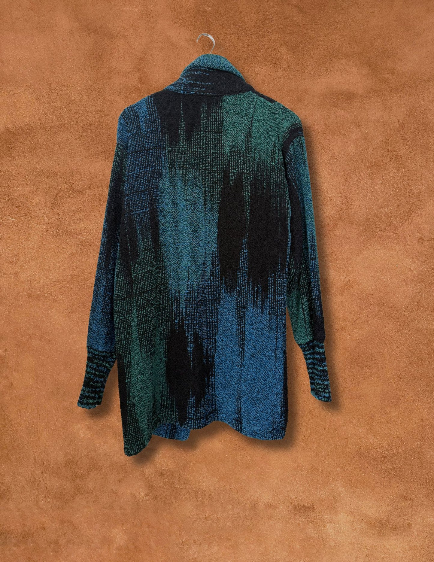 Vintage 80s Silk Handknit Cardigan 44 x 32