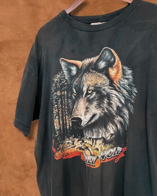 Upcycled Vintage 80s Wolf Tee