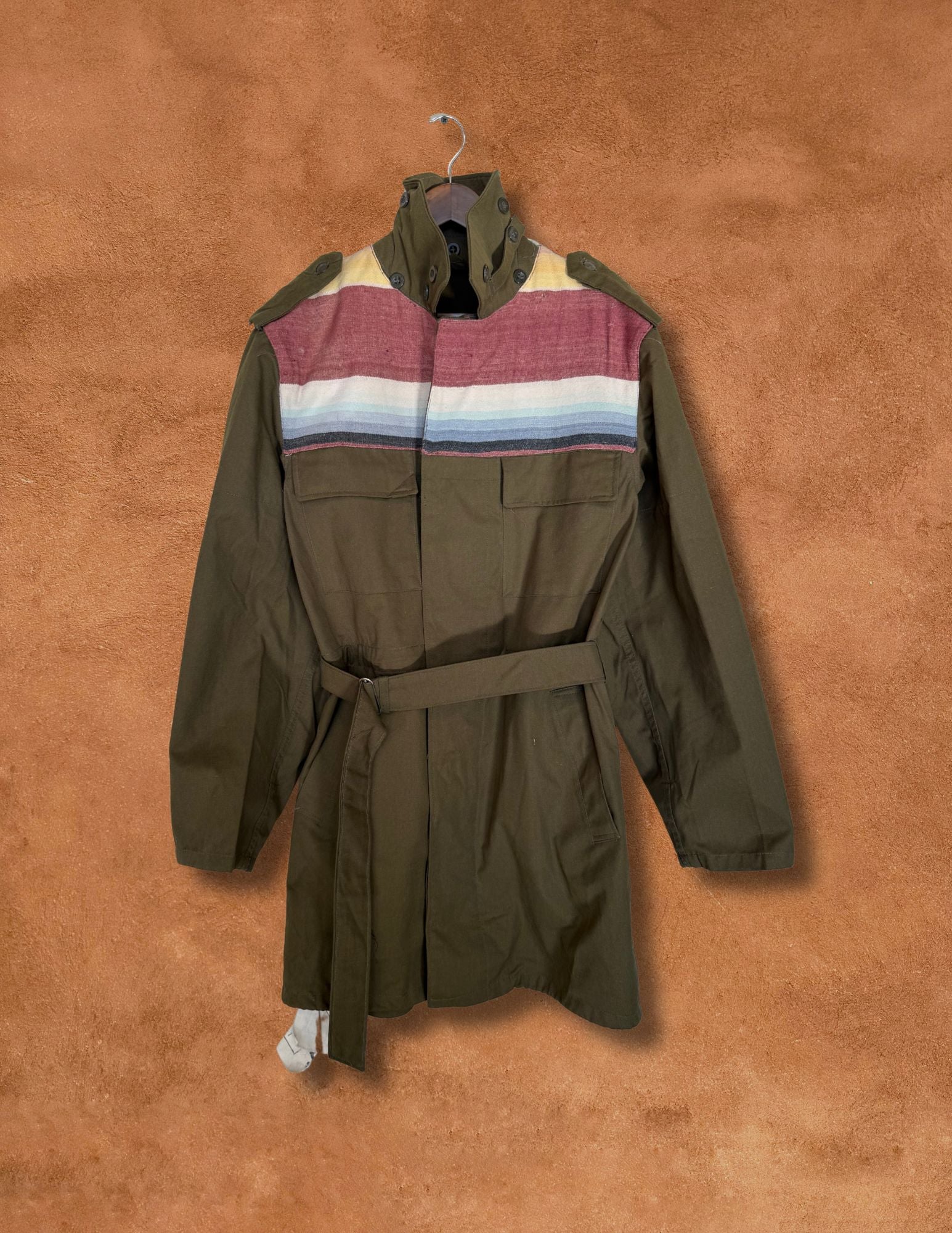 Upcycled Military Field Jacket — Midcentury Blanket Edition I