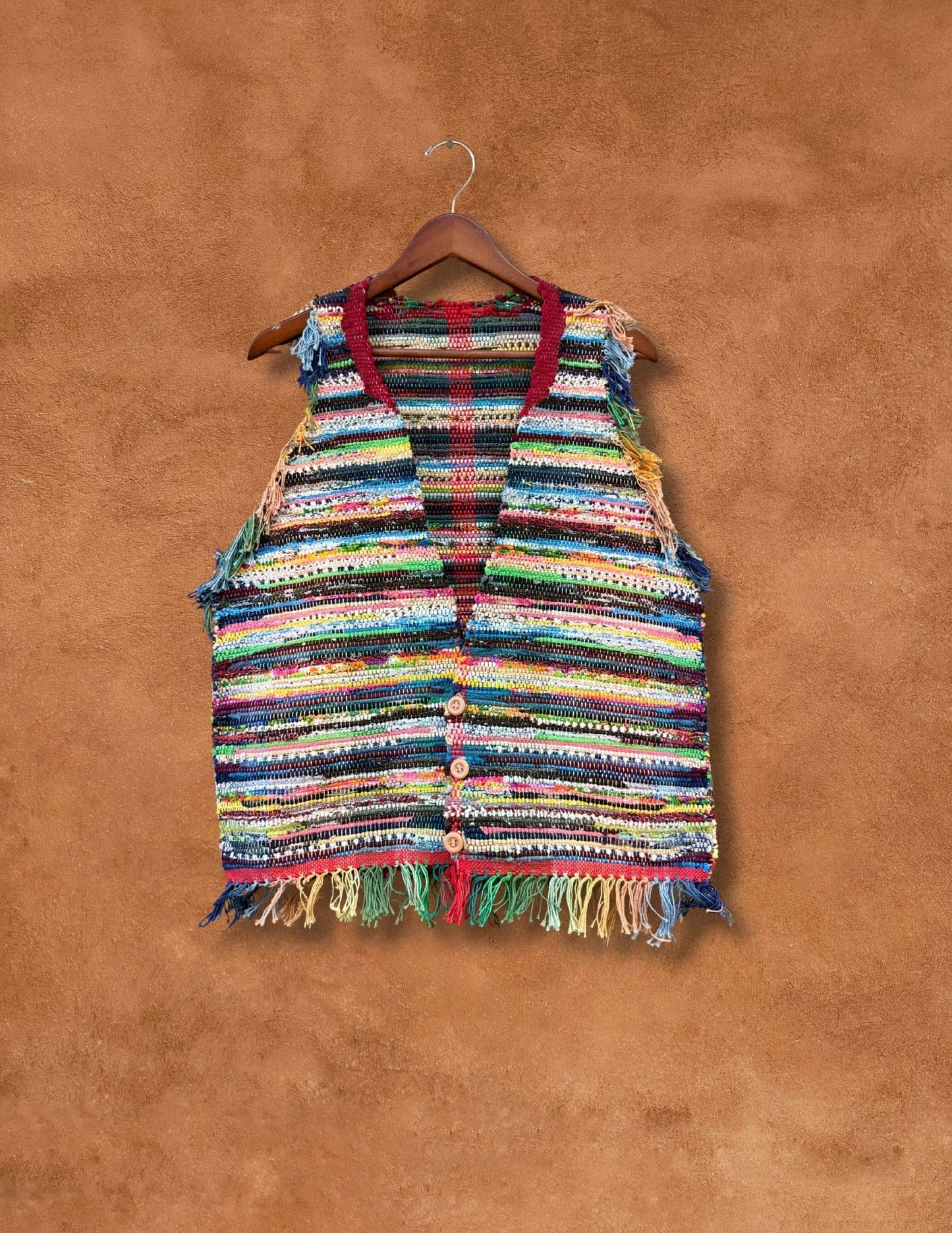 Vintage 80s Handwoven Vest