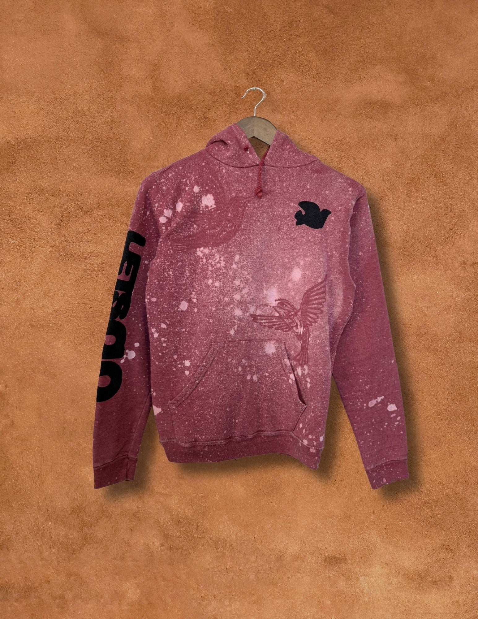 Upcycled Vintage Hummingbird Hoodie 38 x 25