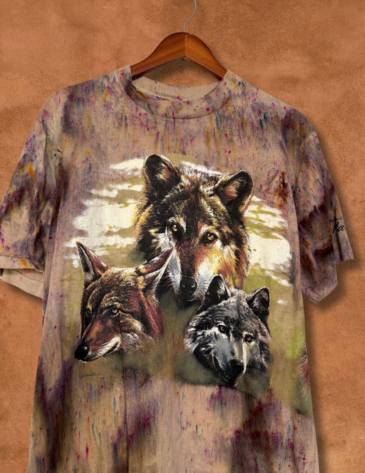 Upcycled Vintage 80s Wolf Pack Tee