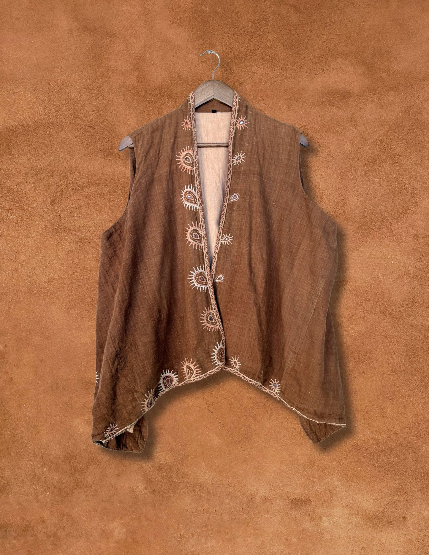 Vintage 70s Hemp Vest 50 x 24