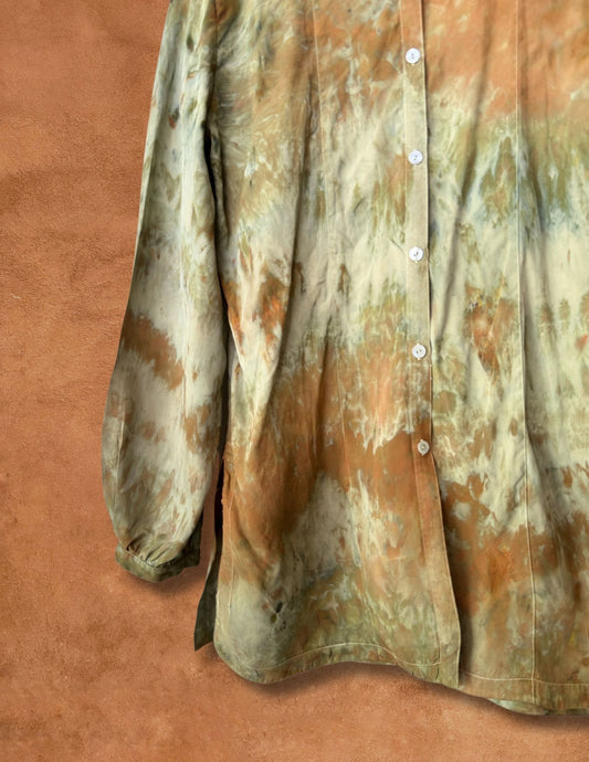 Upcycled Vintage Silk Shirt 42 x 31
