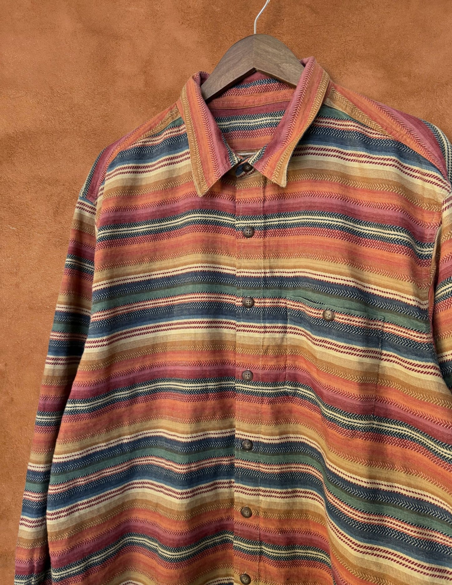 Vintage 90s Southwest Serape Shirt 52 x 35