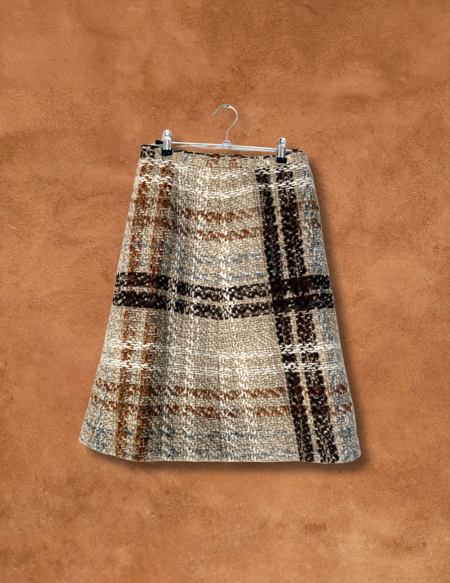 Vintage Mohair Blend 70s Plaid Suit