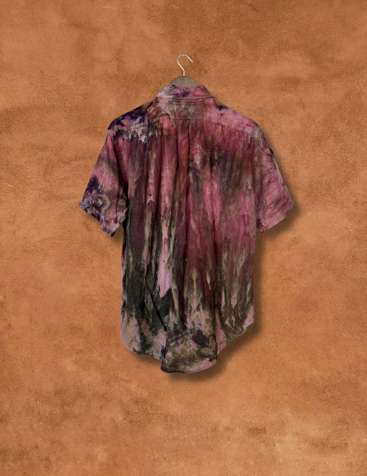 Upcycled Vintage Linen Shirt 46 x 31