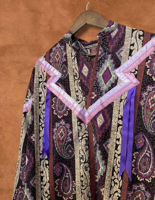 Vintage 80s Handmade Southwest Shirt 54 X 28